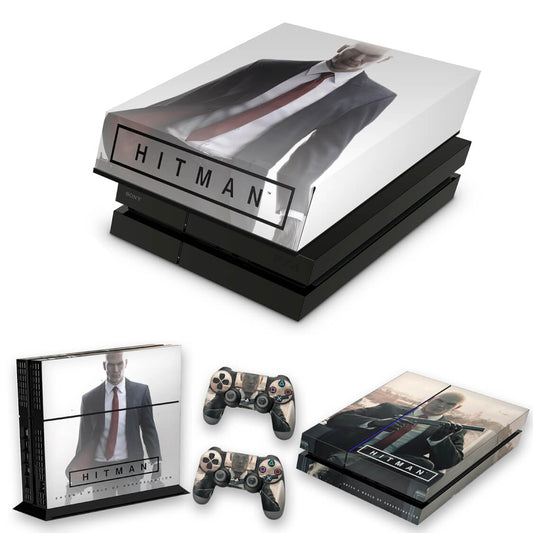 KIT Capa Anti Poeira e Skin Anti-Rage PS4 Fat - Hitman 2016