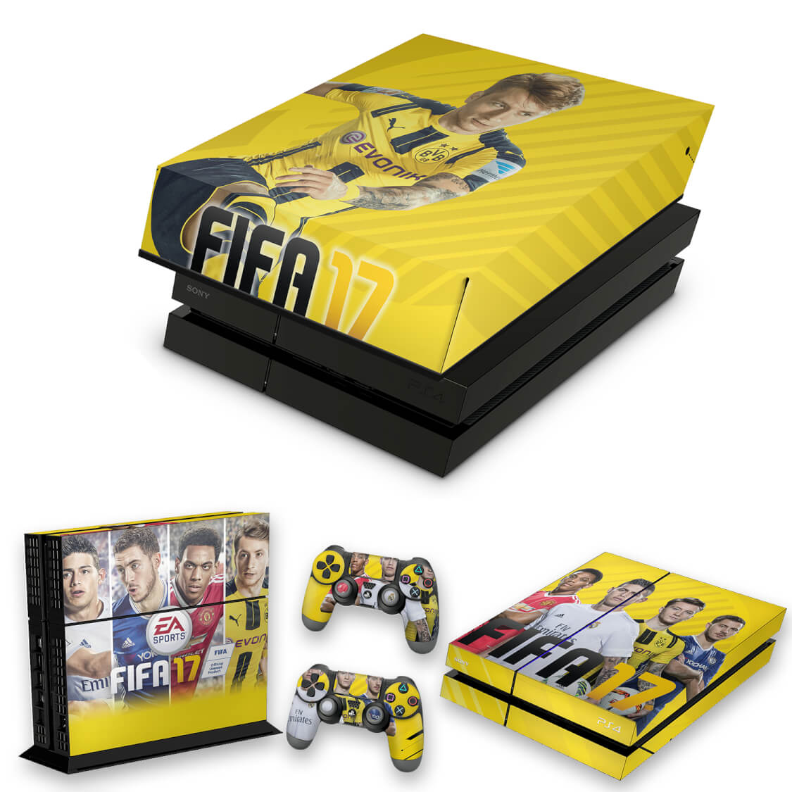 KIT Capa Anti Poeira e Skin Anti-Rage PS4 Fat - Fifa 17