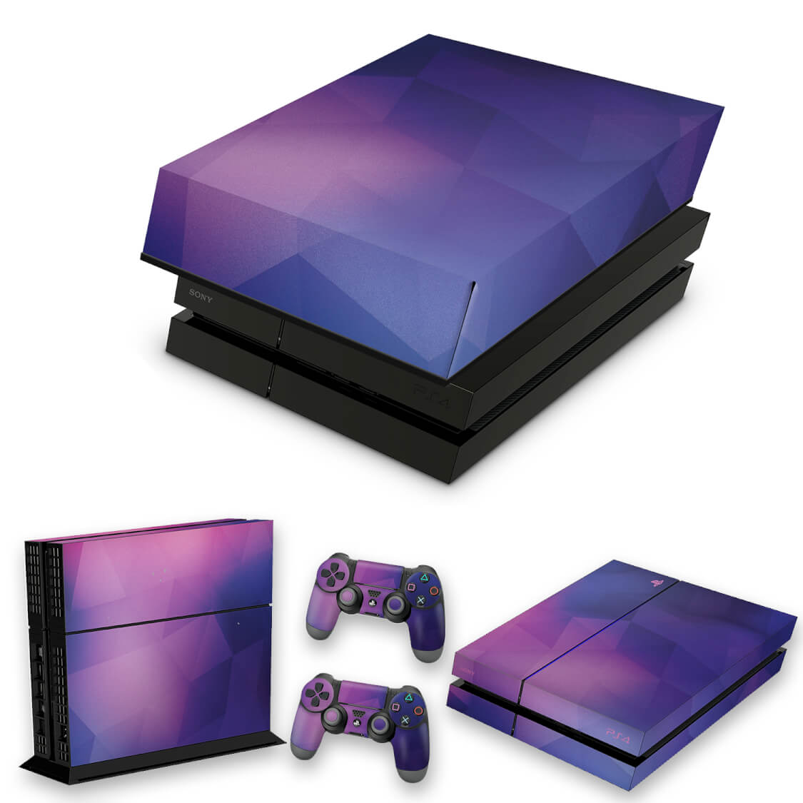 KIT Capa Anti Poeira e Skin Anti-Rage PS4 Fat - Arte Abstrata #1