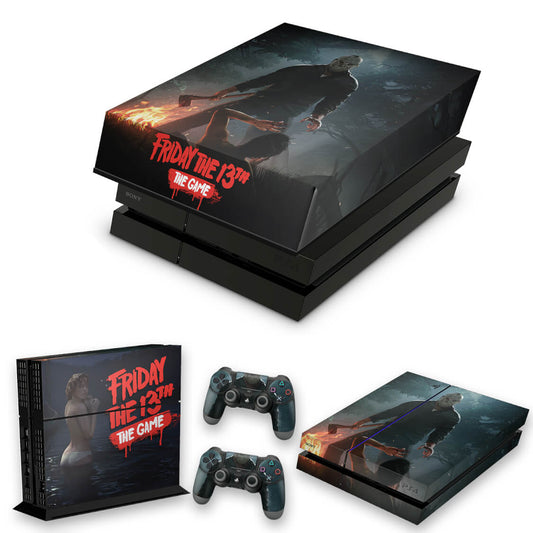 KIT Capa Anti Poeira e Skin Anti-Rage PS4 Fat - Friday The 13Th The Game Sexta-Feira 13