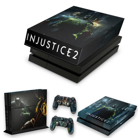 KIT Capa Anti Poeira e Skin Anti-Rage PS4 Fat - Injustice 2