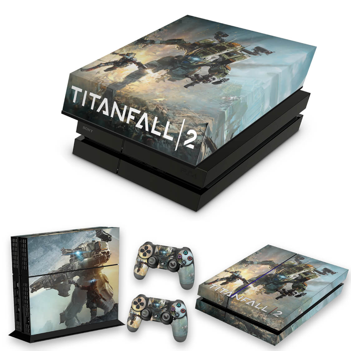 KIT Capa Anti Poeira e Skin Anti-Rage PS4 Fat - Titanfall 2 #A