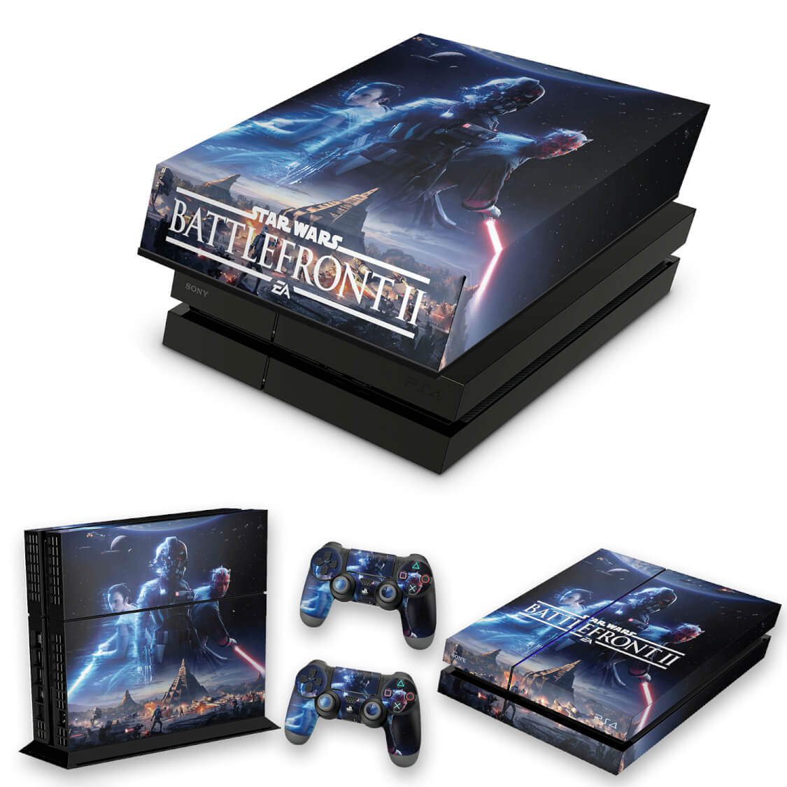 KIT Capa Anti Poeira e Skin Anti-Rage PS4 Fat - Star Wars - Battlefront 2
