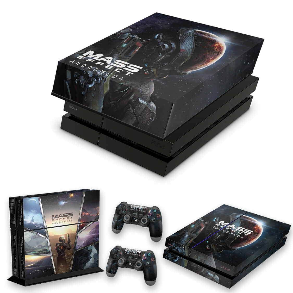 KIT Capa Anti Poeira e Skin Anti-Rage PS4 Fat - Mass Effect: Andromeda