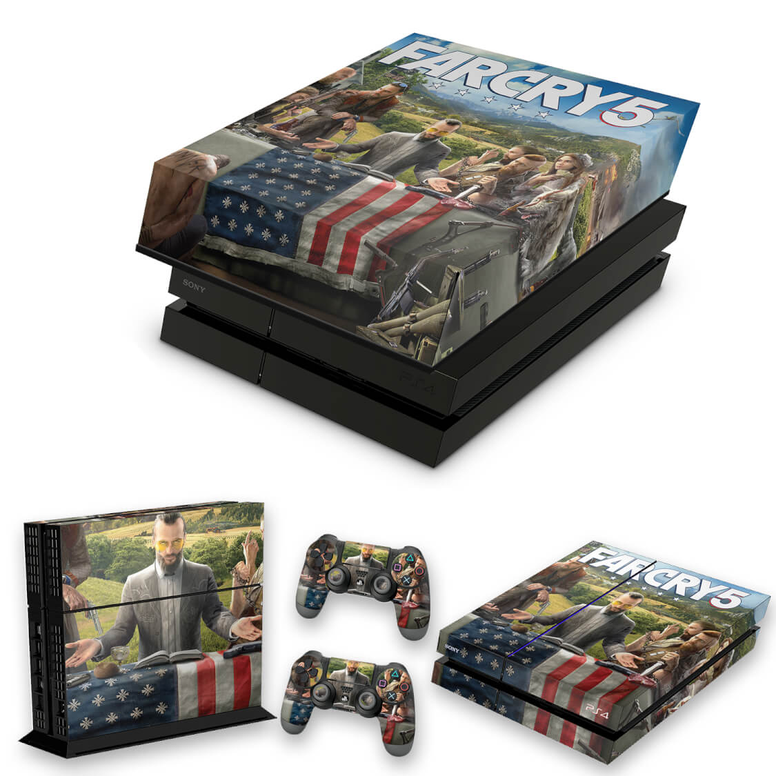 KIT Capa Anti Poeira e Skin Anti-Rage PS4 Fat - Far Cry 5