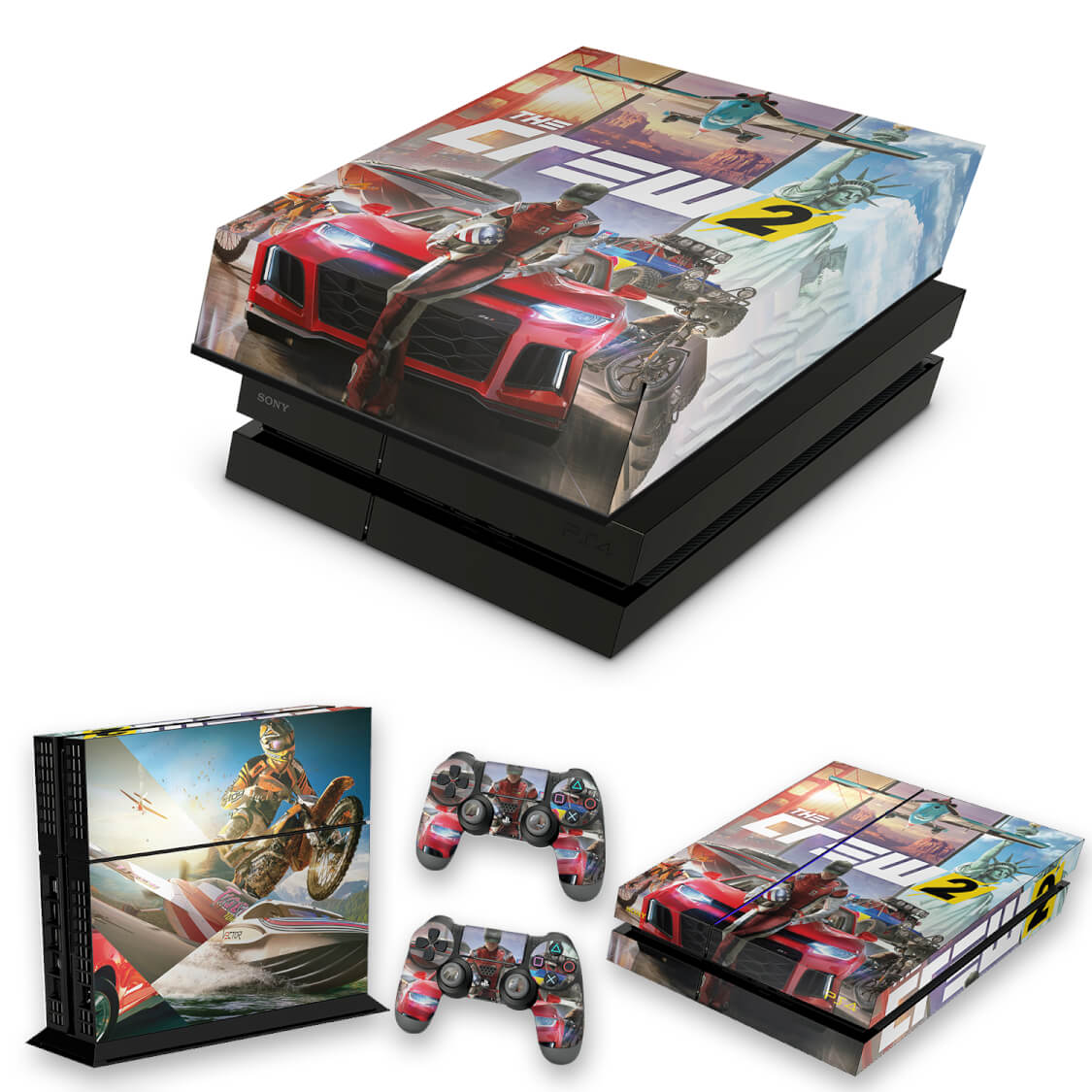 KIT Capa Anti Poeira e Skin Anti-Rage PS4 Fat - The Crew 2