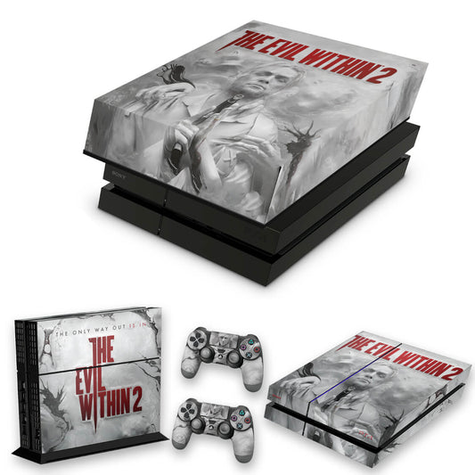 KIT Capa Anti Poeira e Skin Anti-Rage PS4 Fat - The Evil Within 2