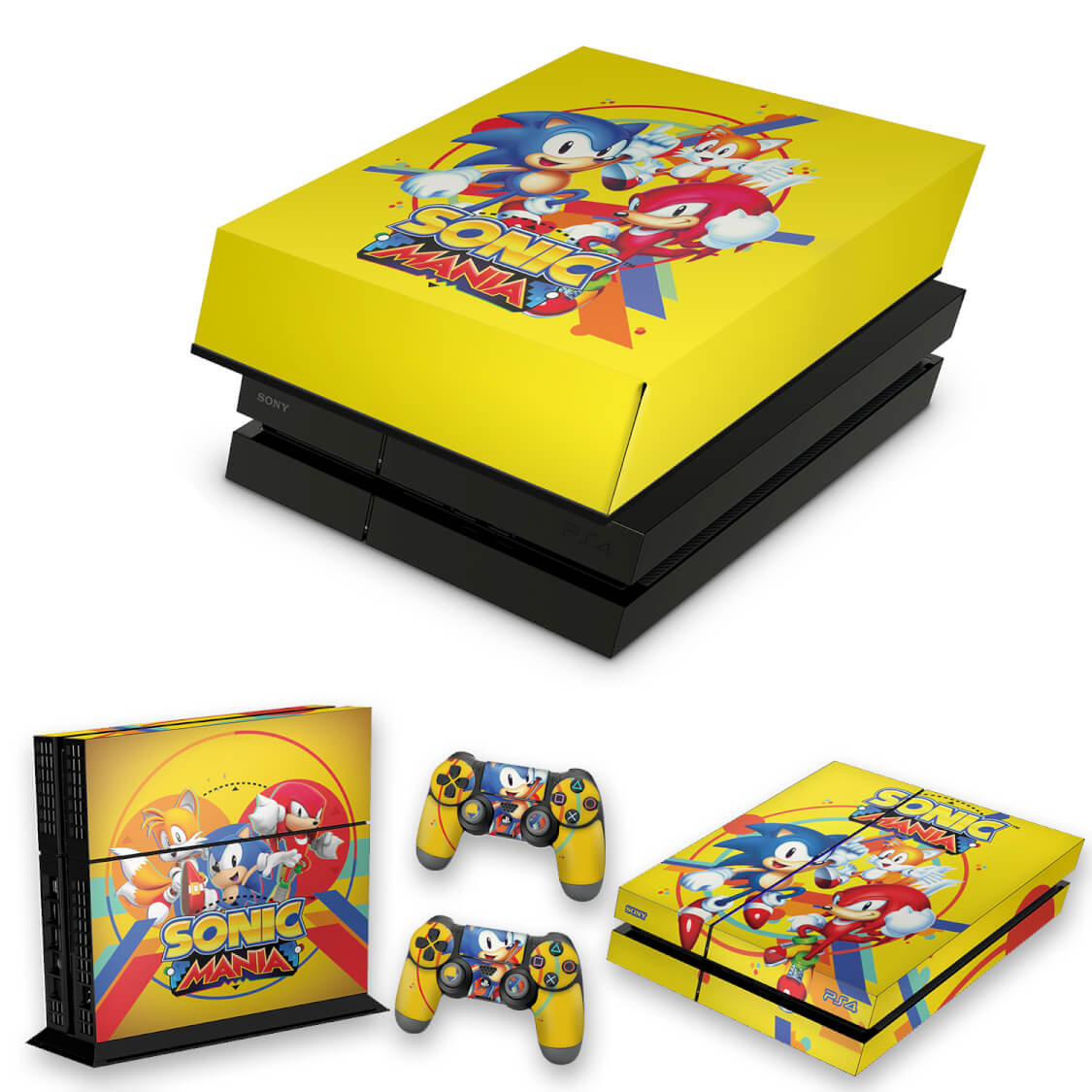 KIT Capa Anti Poeira e Skin Anti-Rage PS4 Fat - Sonic Mania