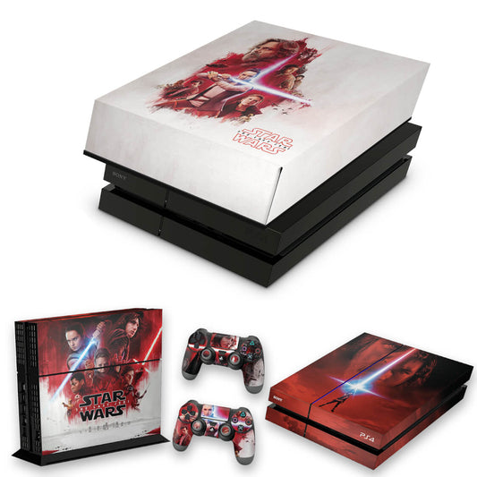 KIT Capa Anti Poeira e Skin Anti-Rage PS4 Fat - Star Wars The Last Jedi