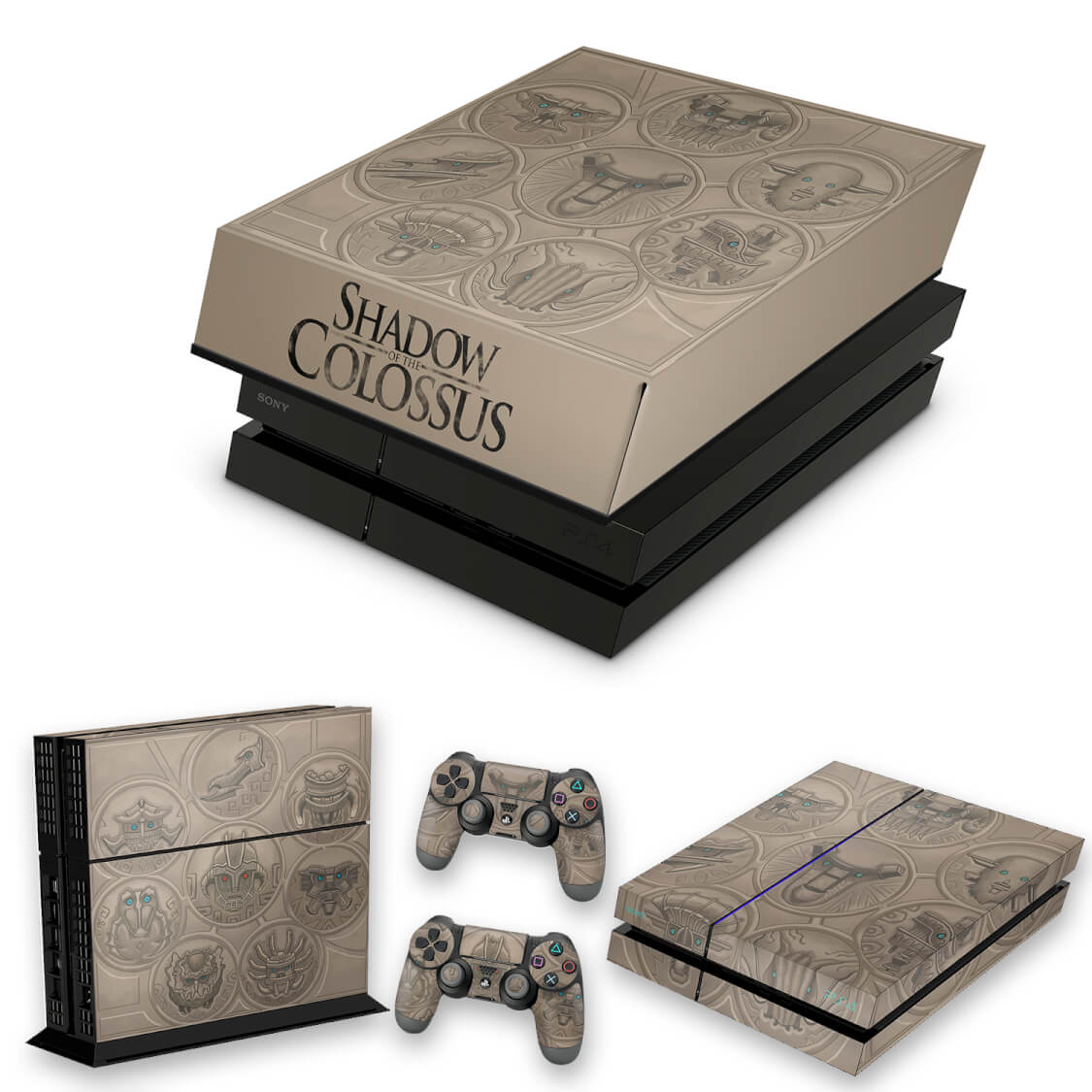 KIT Capa Anti Poeira e Skin Anti-Rage PS4 Fat - Shadow Of The Colossus