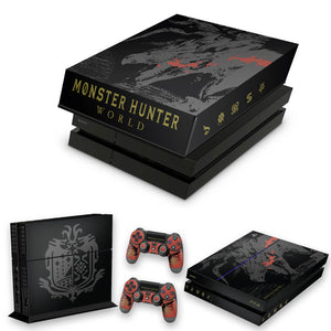 KIT Capa Anti Poeira e Skin Anti-Rage PS4 Fat - Monster Hunter Edition - Pop Arte Skins