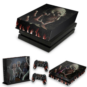 KIT Capa Anti Poeira e Skin Anti-Rage PS4 Fat - Zombie Zumbi The Walking - Pop Arte Skins