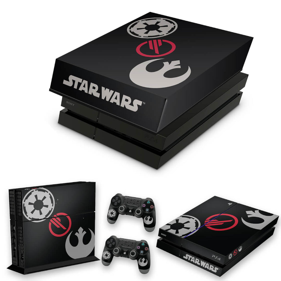 KIT Capa Anti Poeira e Skin Anti-Rage PS4 Fat - Star Wars Battlefront 2 Edition - Pop Arte Skins