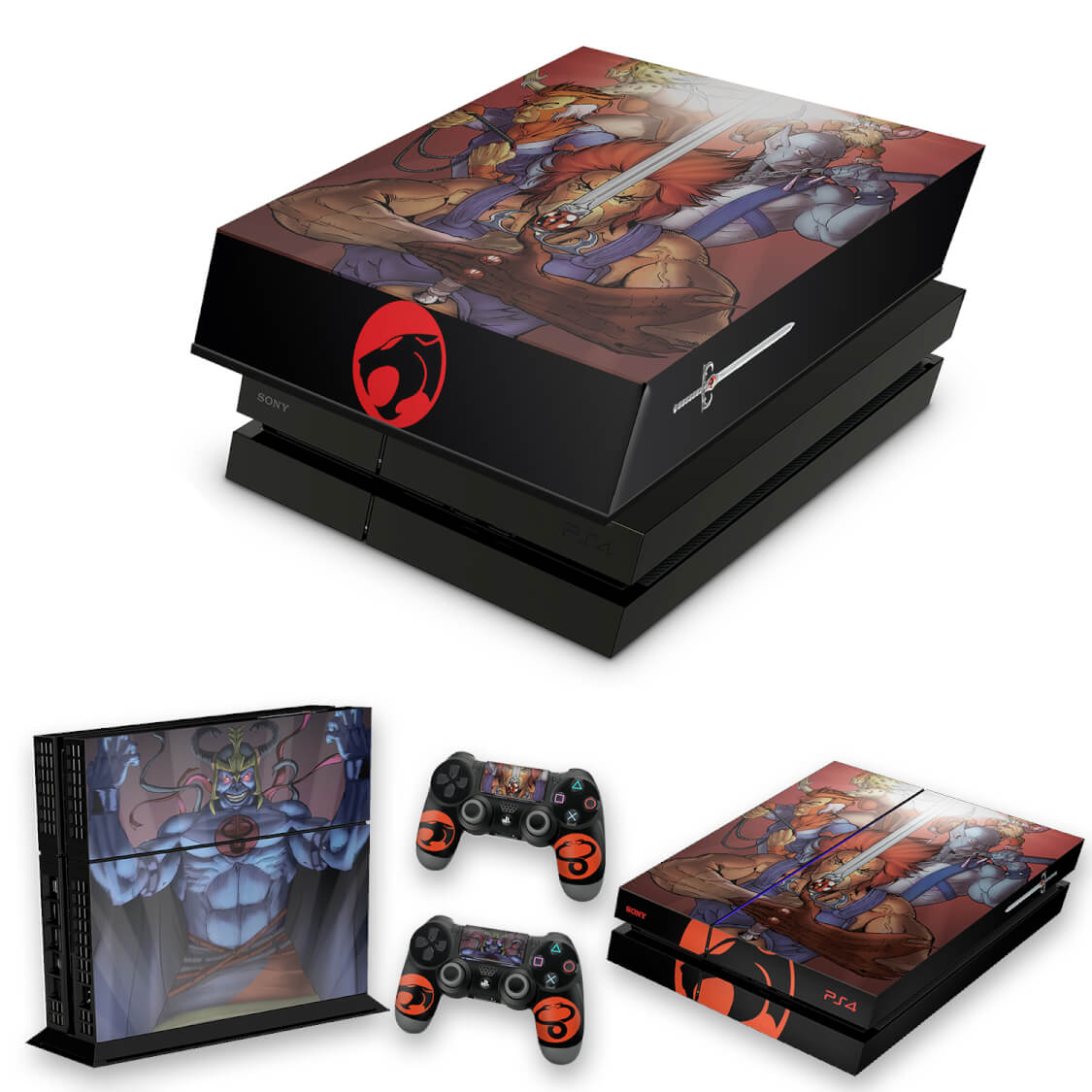 KIT Capa Anti Poeira e Skin Anti-Rage PS4 Fat - Thundercats