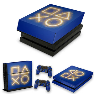 KIT Capa Anti Poeira e Skin Anti-Rage PS4 Fat - Days Of Play Edição Limitada - Pop Arte Skins