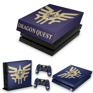 KIT Capa Anti Poeira e Skin Anti-Rage PS4 Fat - Dragon Quest Bundle - Pop Arte Skins