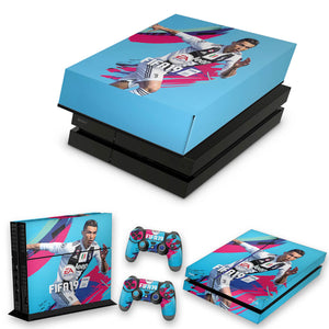 KIT Capa Anti Poeira e Skin Anti-Rage PS4 Fat - Fifa 19 - Pop Arte Skins