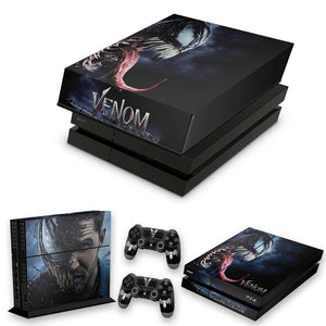 KIT Capa Anti Poeira e Skin Anti-Rage PS4 Fat - Venom - Pop Arte Skins
