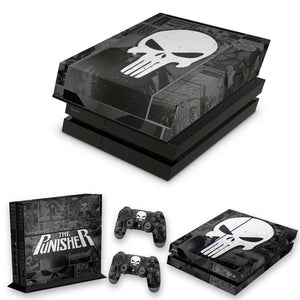 KIT Capa Anti Poeira e Skin Anti-Rage PS4 Fat - The Punisher Justiceiro Comics - Pop Arte Skins