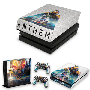KIT Capa Anti Poeira e Skin Anti-Rage PS4 Fat - Anthem - Pop Arte Skins