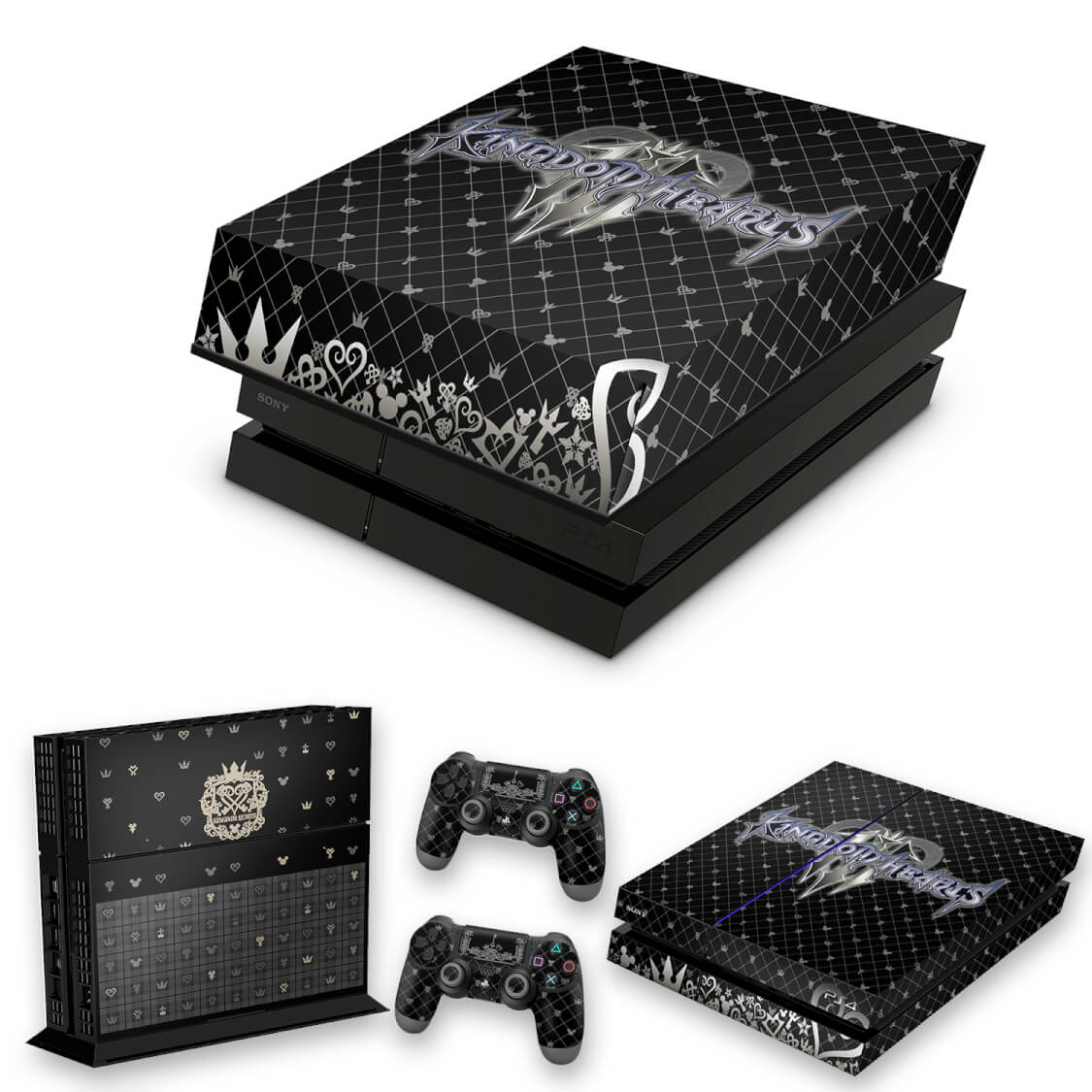 KIT Capa Anti Poeira e Skin Anti-Rage PS4 Fat - Kingdom Hearts 3 Iii
