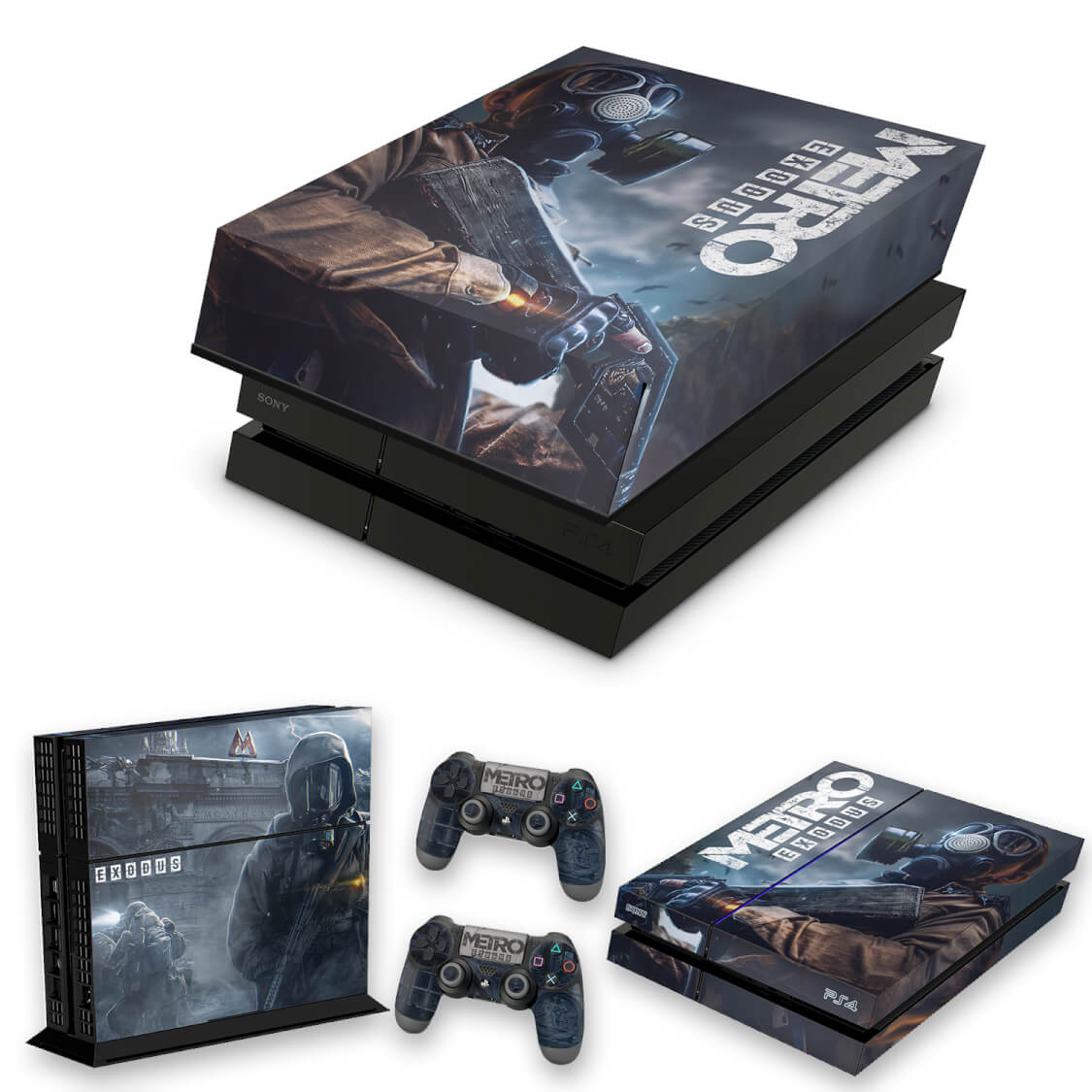 KIT Capa Anti Poeira e Skin Anti-Rage PS4 Fat - Metro Exodus