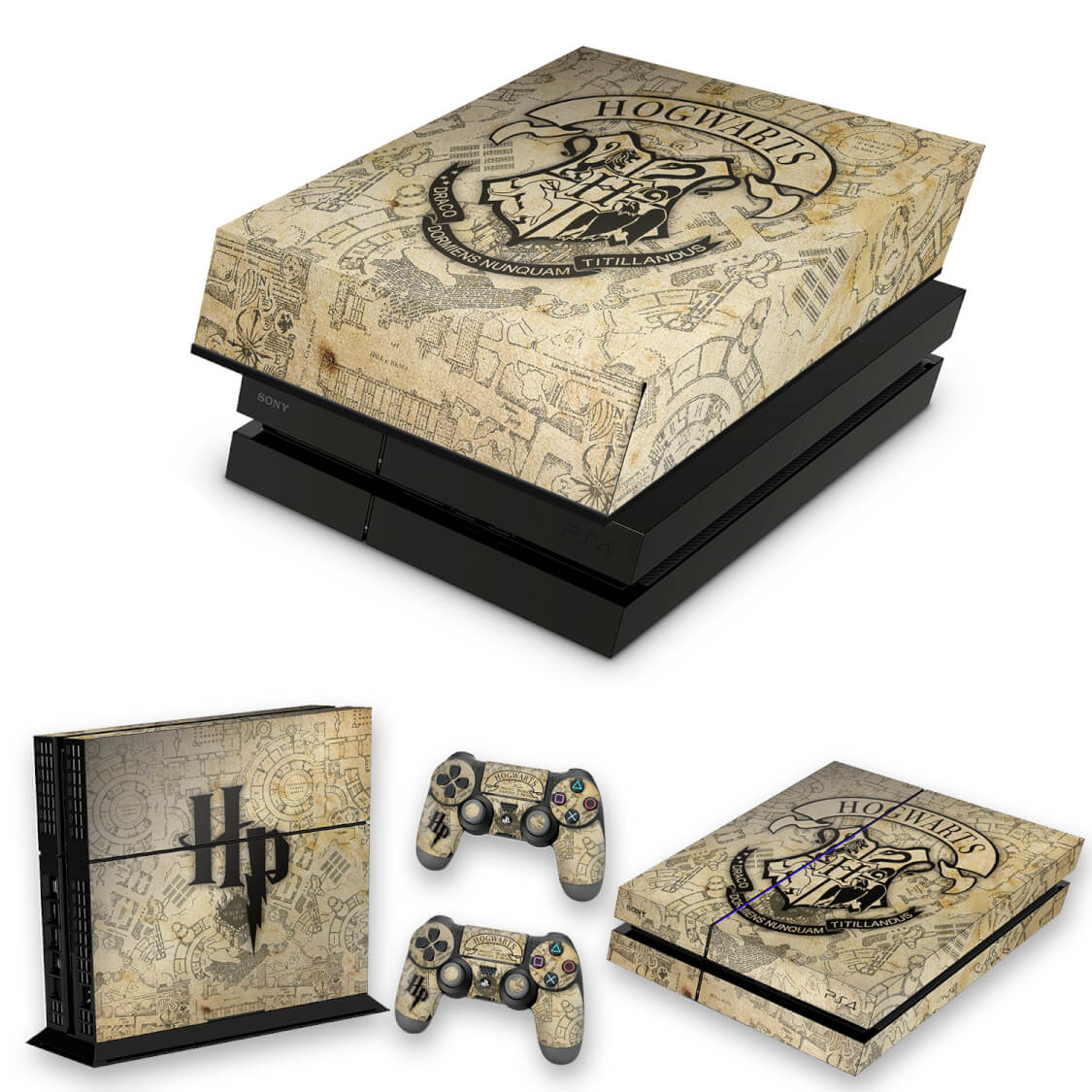 KIT Capa Anti Poeira e Skin Anti-Rage PS4 Fat - Harry Potter