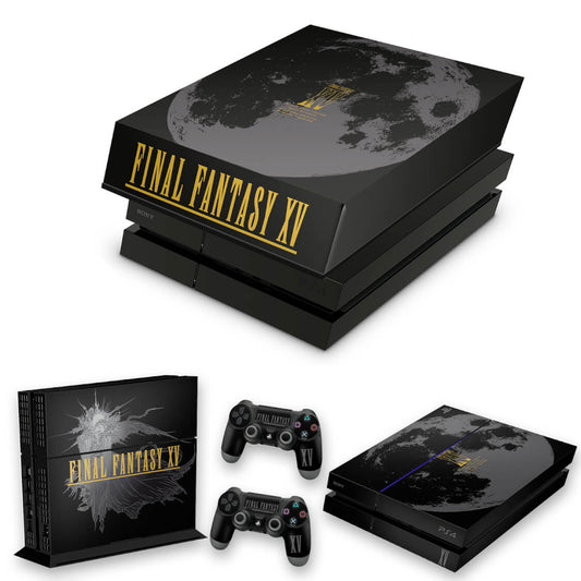 KIT PS4 Fat Skin Anti-Rage e Capa Anti Poeira - Final Fantasy Xv Bundle