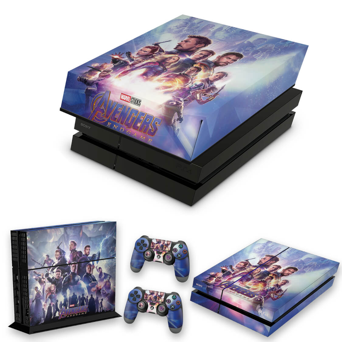 KIT Capa Anti Poeira e Skin Anti-Rage PS4 Fat - Vingadores Ultimato Endgame