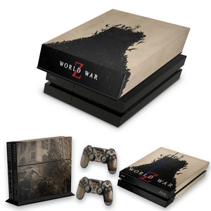KIT Capa Anti Poeira e Skin Anti-Rage PS4 Fat - World War Z - Pop Arte Skins