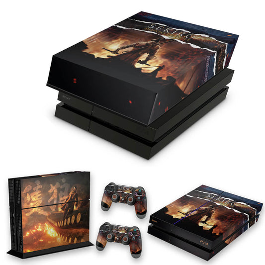 KIT PS4 Fat Skin Anti-Rage e Capa Anti Poeira - Sekiro