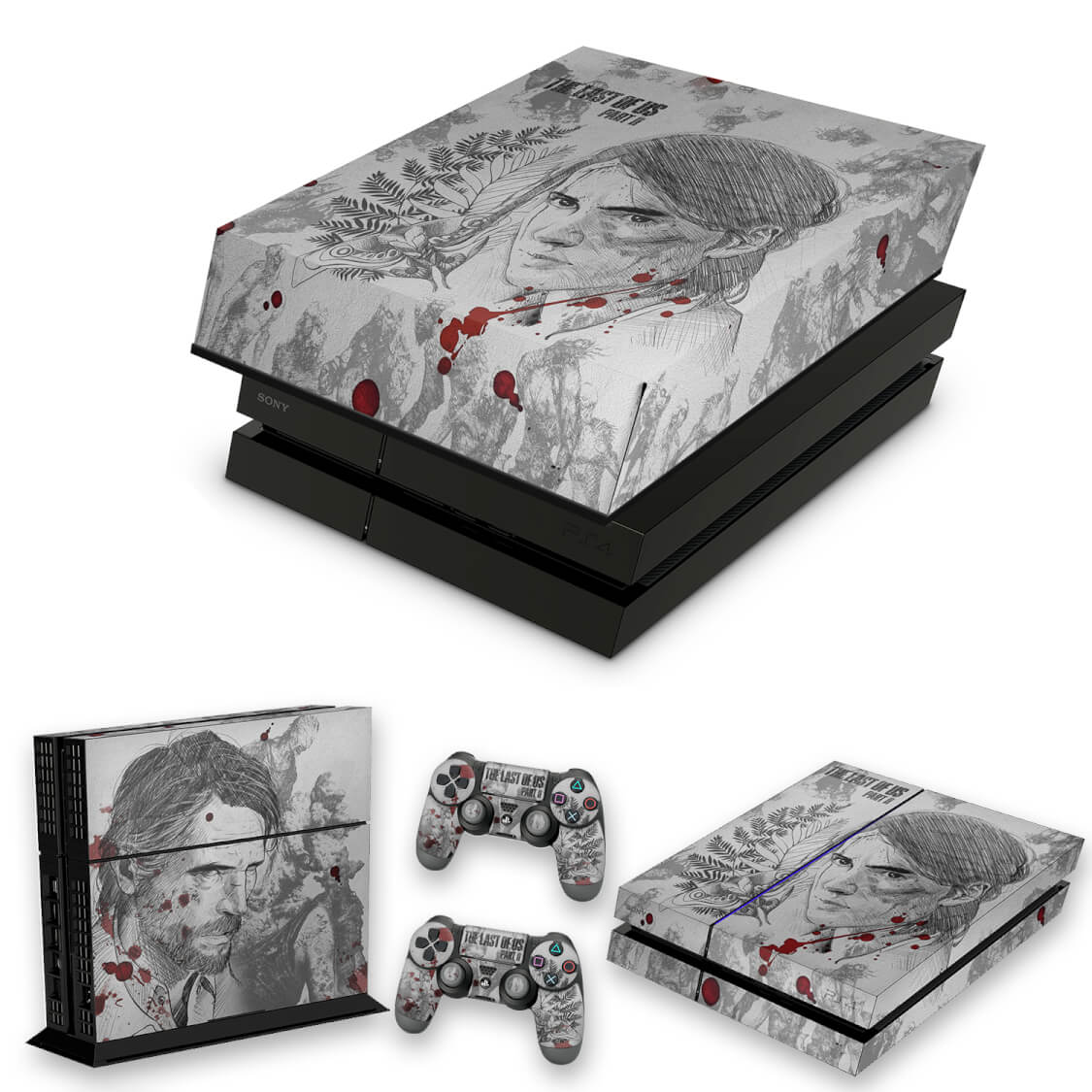 KIT Capa Anti Poeira e Skin Anti-Rage PS4 Fat - Modelo 374