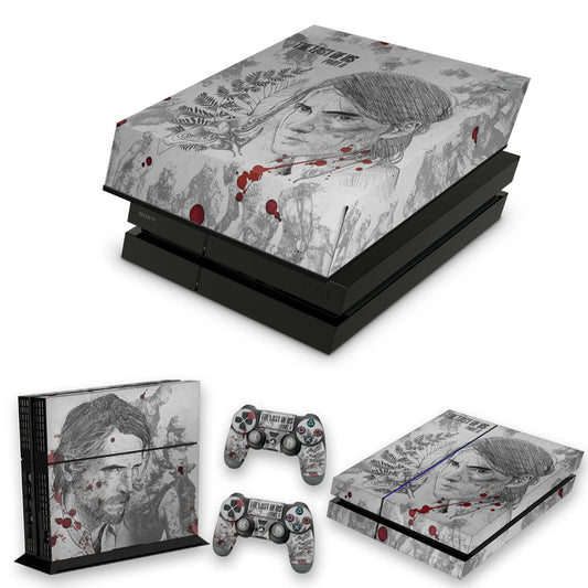 KIT PS4 Fat Skin Anti-Rage e Capa Anti Poeira - The Last Of Us Part 2 Ii