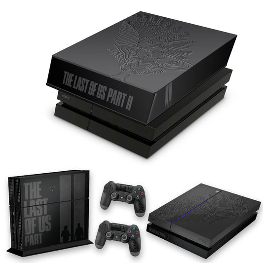 KIT PS4 Fat Skin Anti-Rage e Capa Anti Poeira - The Last Of Us Part 2 Ii Bundle