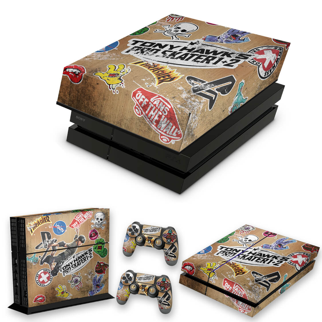 KIT PS4 Fat Skin Anti-Rage e Capa Anti Poeira - Tony Hawk's Pro Skater