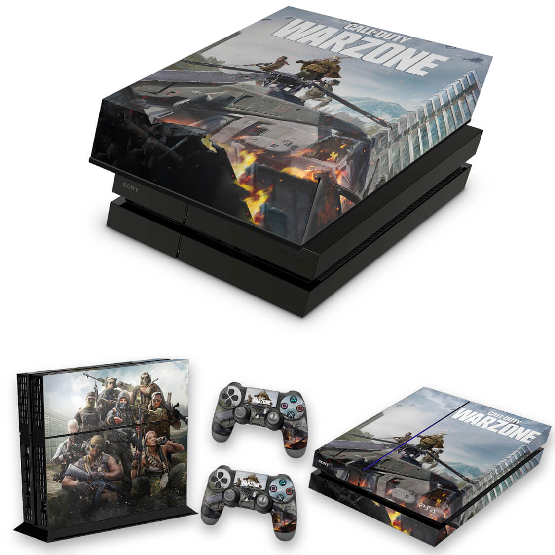 KIT PS4 Fat Skin Anti-Rage e Capa Anti Poeira - Call Of Duty Warzone
