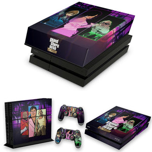 KIT Capa Anti Poeira e Skin Anti-Rage PS4 Fat - GTA The Trilogy - Pop Arte Skins