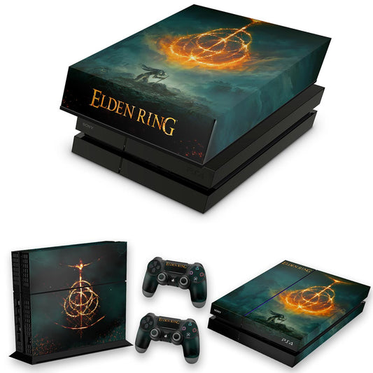 KIT PS4 Fat Skin Anti-Rage e Capa Anti Poeira - Elden Ring