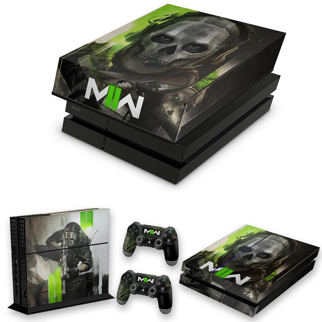 KIT Capa Anti Poeira e Skin Anti-Rage PS4 Fat - Call Of Duty Modern Warfare II - Pop Arte Skins