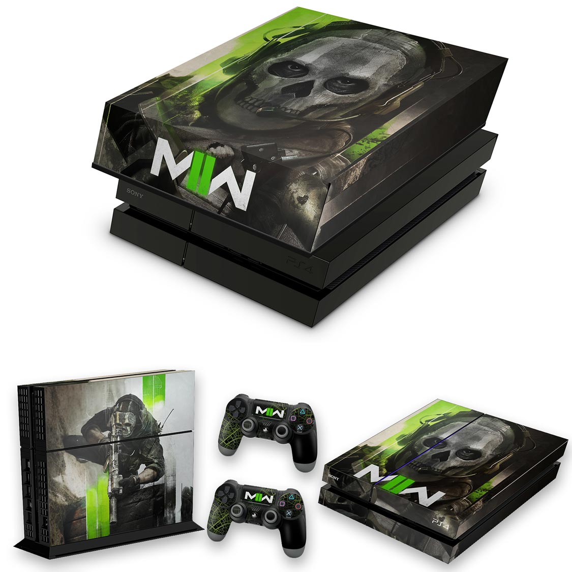 KIT PS4 Fat Skin Anti-Rage e Capa Anti Poeira - Call Of Duty Modern Warfare II