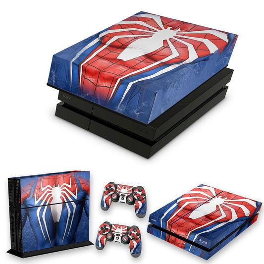 KIT PS4 Fat Skin Anti-Rage e Capa Anti Poeira - Spider-Man Homem Aranha 2