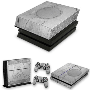 KIT Capa Anti Poeira e Skin Anti-Rage PS4 Fat - Mjolnir Thor Amor e Trovão - Pop Arte Skins