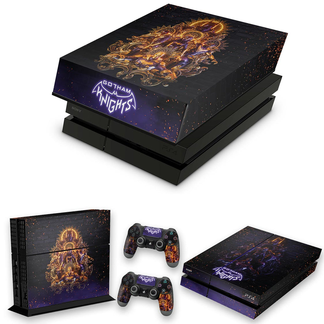 KIT Capa Anti Poeira e Skin Anti-Rage PS4 Fat - Gotham Knights - Pop Arte Skins