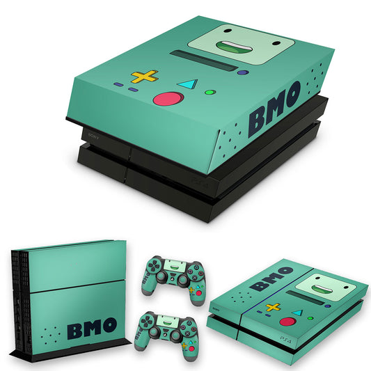 KIT PS4 Fat Skin Anti-Rage e Capa Anti Poeira - BMO Hora de Aventura