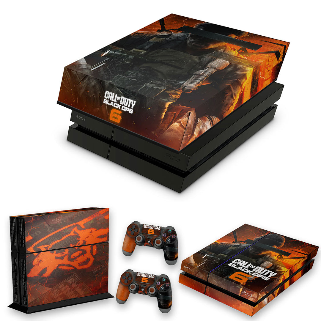 KIT Capa Anti Poeira e Skin Anti-Rage PS4 Fat - Call Of Duty Black Ops 6 - Pop Arte Skins