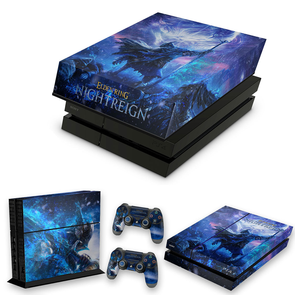 KIT PS4 Fat Skin Anti-Rage e Capa Anti Poeira - Elden Ring Nightreign