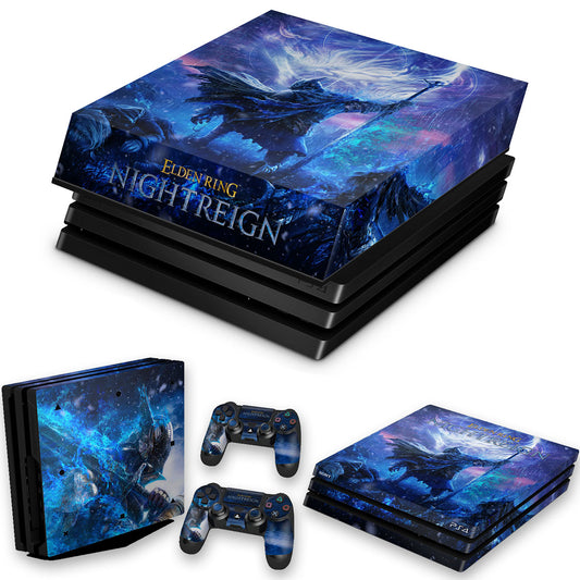KIT PS4 Pro Skin e Capa Anti Poeira - Elden Ring Nightreign