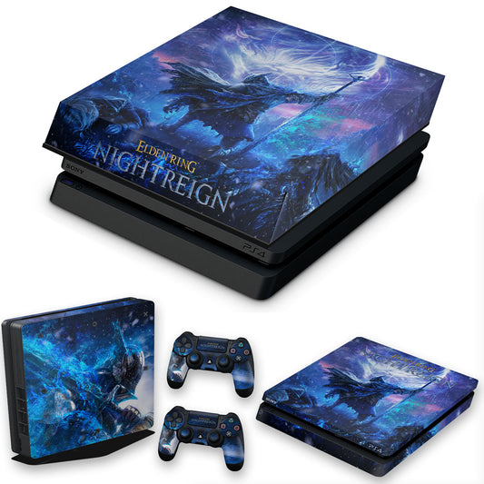 KIT PS4 Slim Skin Anti-Rage e Capa Anti Poeira - Elden Ring Nightreign
