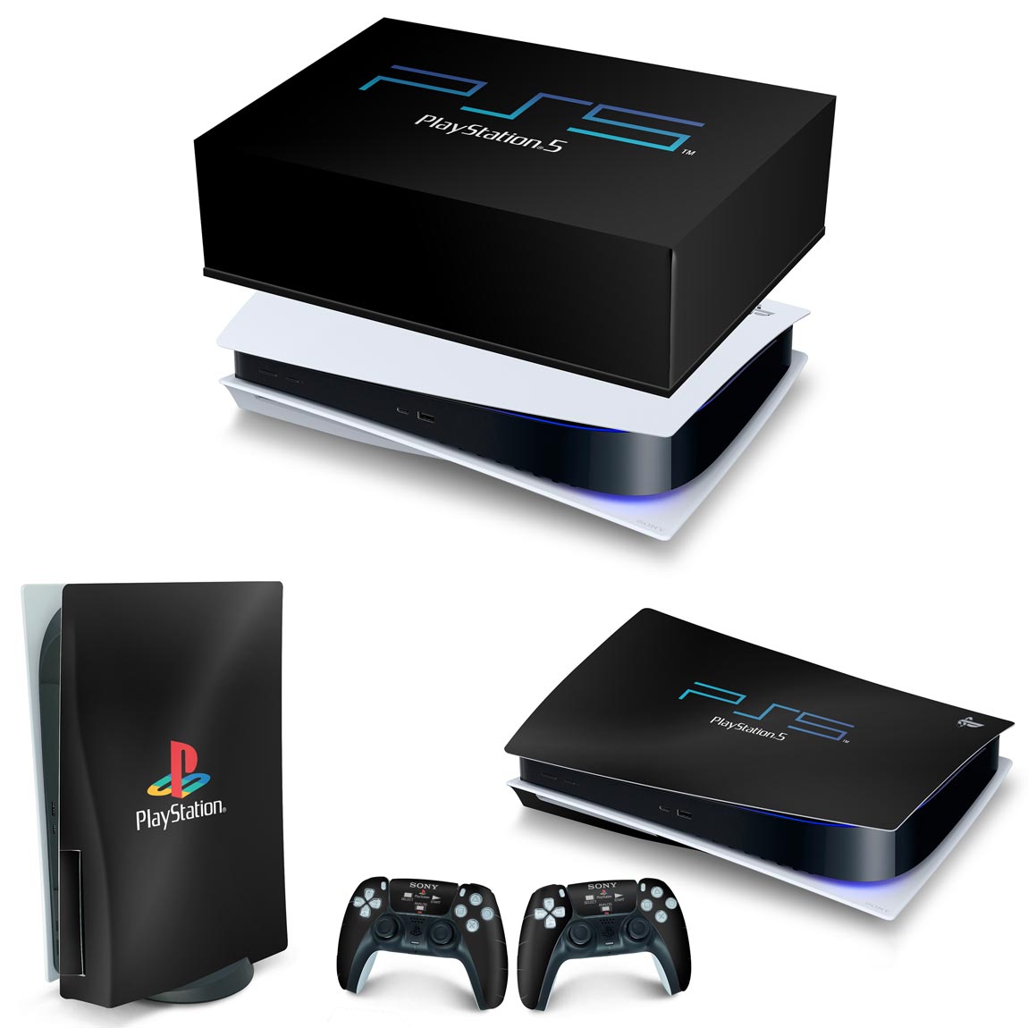 KIT PS5 Fat Capa Anti Poeira e Skin Anti-Rage Horizontal - Sony Playstation 5