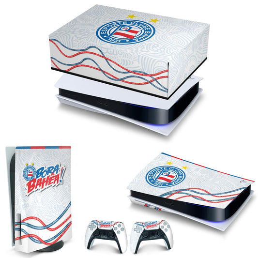 KIT PS5 Fat Capa Anti Poeira e Skin Horizontal - Bahia A